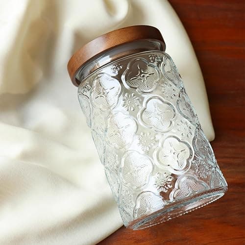 Adodeen Glass Storage Containers With Lids, Glass Jars With Lids, 32OZ | Airtight Glass Food Storage Containers, Kitchen Canisters For Sugar, Coffee, Tea, Spice, Flour, Candy, Pasta, Cereal thumbnail 7