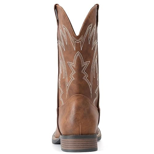 IUV Cowboy Boots For Men Western Ostrich Wide Durable Fashionable Embroidered Pull On Slip Resistant Assorted Colors Boots thumbnail 5