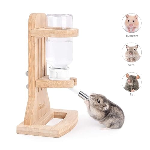 Niteangel Water Bottle with Stand for Syrian Dwarf Hamsters Gerbils Mice Rats Degus Small pet Rodents(White) thumbnail 2