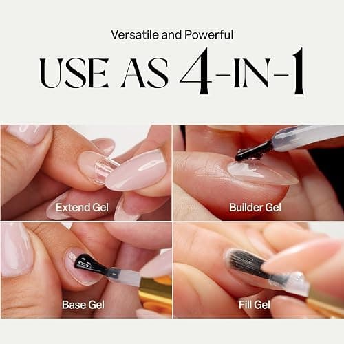 Apres Nail Extend Gel Gold Bottle | 15mL | Premium Quality | Soft Gel, Gel-X Tips Adhesive, Easy Application, Easy Removal, Soak Off, Applicator Included thumbnail 7