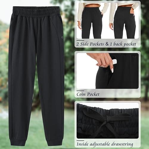 HOdo 32"/34"/36" Inseam Womens Tall Sweatpants Fleece Lined Long Joggers Workout Pants with Pockets thumbnail 4