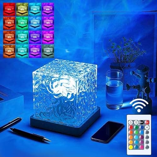 Northern Lights Ocean Wave Projector Light, Galaxy Light Projector, 16 Colors Gradual Rotating Flame Water Ripple Ambient Night Light Non-Wood for Bedroom, Room Decor, Kids Room (RC) thumbnail 2