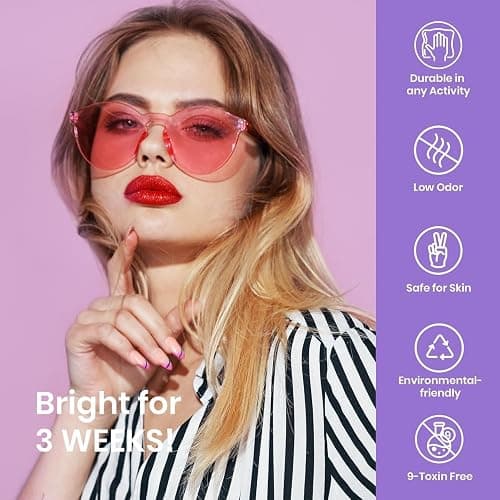 beetles Gel Polish Nail Art Gel Liner Nail Polish Set- 20 Colors Liner Gel Polish Pink Blue White Red Brown Glitter Gel Nail polish Soak Off UV Gel Built Thin Nail Brush in Bottle Gifts for Women thumbnail 8