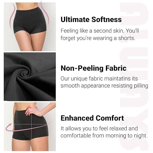 ALWAYS Women Workout Yoga Shorts - Premium Soft Solid Stretch Cheerleader Running Dance Volleyball Short Pants thumbnail 3