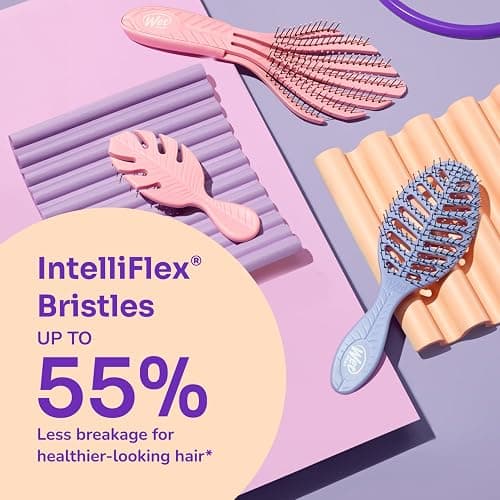Wet Brush Go Green Mini Detangler, Green - Detangling Travel Hair Brush - Ultra-Soft IntelliFlex Bristles Glide Through Tangles & Gently Loosens Knots While Minimizing Pain, Split Ends & Breakage thumbnail 5