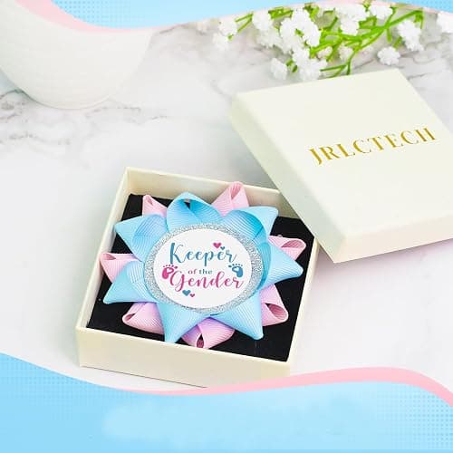 Keeper Of The Gender for Gender Reveal Party Favors Boy or Girl Button Pins | Boy or Girl Gender Reveal Party Button Pins for Baby Shower Celebration Parties thumbnail 6