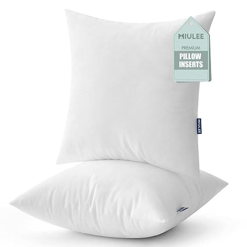 MIULEE Set of 2 Throw Pillow Inserts 18x18 Inches, Nowoven Decorative Pillow Inserts for Living Room - 2 - 18x18 Inch thumbnail 9