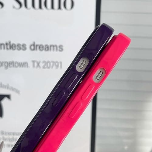 FABSPARK Phone Case for iPhone 13 Case,Simple Wave Design Wavy Frame Soft Silicone Aesthetic for iPhone 13,Hot Pink thumbnail 6