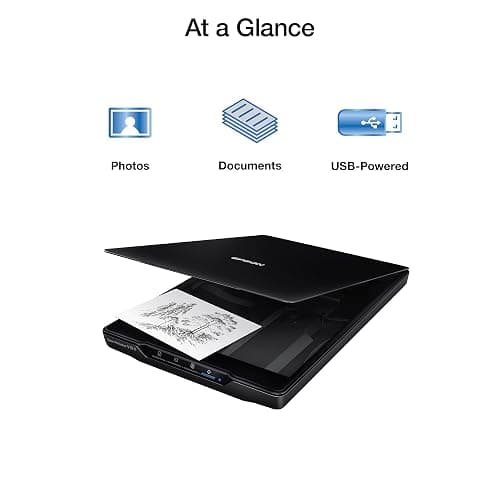 Epson Perfection V19 II Flatbed Photo Scanner 4800 dpi Optical Resolution | USB Power High-Rise Removable Lid for Documents and Old Pictures to Digital Conversion thumbnail 2