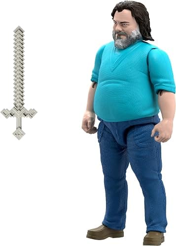 Mattel Minecraft Large-Scale Action Figure, 12-inch Posable Steve Toy Collectible Inspired by A Minecraft Movie thumbnail 5
