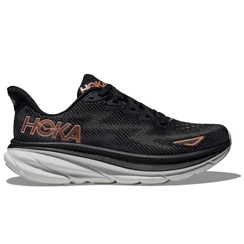HOKA Clifton 9 Womens Running Shoes - 10.5 - Black/Rose Gold thumbnail 2