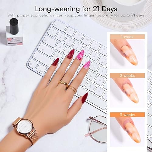 Makartt Blooming Gel - Clear Blossom UV Gel Polish for Spreading Effect Marble Soak Off Nail Polish Painting Nail Art Designs for DIY Color Floral Watercolor Magic Manicure Gift for Women thumbnail 4