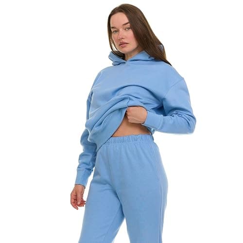 MODERN BASICS Sweat Set for Women, Sweatsuits Women 2 Piece Outfit, Fleece Matching Sets thumbnail 6
