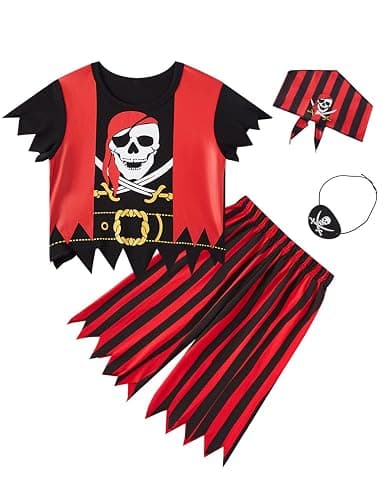 Toddler Baby Boys Pirate Costume Halloween Child Boys Buccaneer Outfit - Image 1