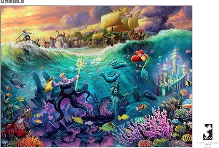 Buffalo Games - Silver Select - Thomas Kinkade - Disney Ursula - 1000 Piece Jigsaw Puzzle for Adults -Challenging Puzzle Perfect for Game Nights - Finished Size is 26.75 x 19.75 thumbnail 5