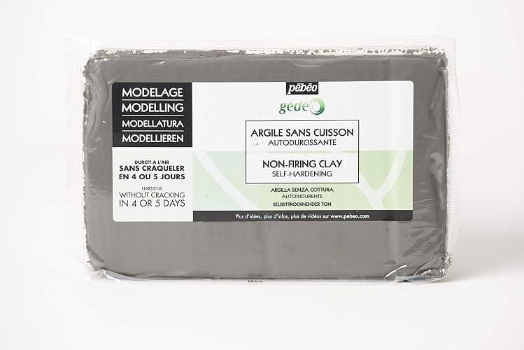 Pébéo - Argilla senza Cottura Gédéo - Creta Autoindurente, Senza Forno - Modellazione, Stampo e Ceramica, Grigio cemento, 1.5 Kg - Image 1
