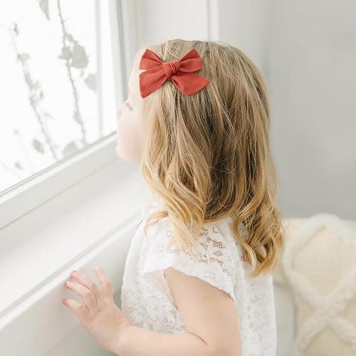 Prohouse 40 PCS Baby Girl Hair Clips, Alligator Hair Bows for Toddlers & Kids, Baby Hair Accessories - Vibrant thumbnail 5