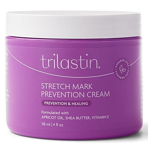 TriLASTIN Stretch Mark Cream for Pregnancy - Pregnancy Stretch Mark Prevention & Pregnant Belly Cream & Belly Oil for Pregnant Women - Paraben Free 4 Fl Oz, Citrus Scent - Image 1