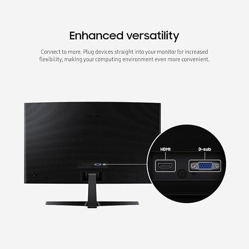 Samsung 27" Essential S3 (S36GD) Series FHD 1800R Curved Computer Monitor | 100Hz, Game Mode, Advanced Eye Comfort, HDMI and D-sub Ports (LS27D366GANXZA) thumbnail 7