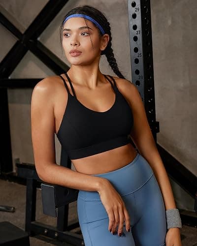 RUNNING GIRL Sports Bras for Women,Strappy Crisscross Back Padded Low Impact Running Sports Bra with Removable Cups thumbnail 9