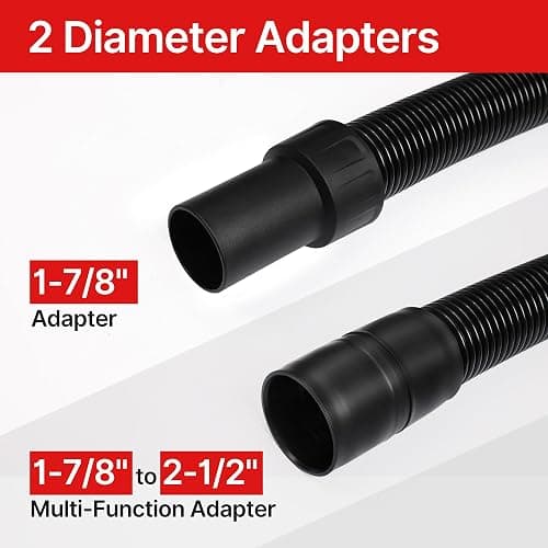 Shop-Vac 8 FT X 1-7/8" Universal Hose, Replacement Hose Compatible with Rigid, Dewalt, Husky, Craftsman, Bauer, Masterforce Vacuum Cleaners thumbnail 3