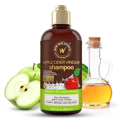 WOW Skin Science Apple Cider Vinegar Shampoo - Hair Growth Shampoo for Thinning Hair, Hair Loss & Dandruff Shampoo - Parabens & Sulfate No Shampoo - Clarifying Shampoo for Build Up Purifying Shampoo - Image 1
