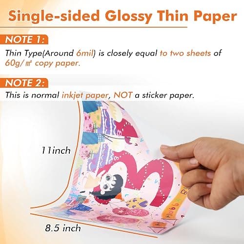 Koala Glossy Thin Inkjet Paper 8.5x11 Inches 100 Sheets Compatible with Inkjet Printer Use DYE INK 115gsm thumbnail 2