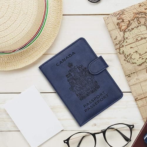 WALNEW RFID Blocking Passport Holder Travel Wallet Cover Case thumbnail 2