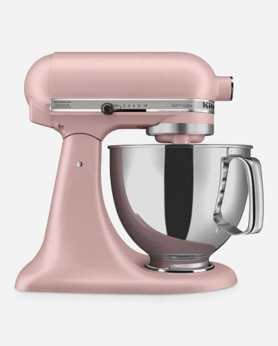 KitchenAid Artisan, 5-Qt Tilt Head Stand Mixer, KSM150PS, Dried Rose | Includes Pouring Shield for Mess-Free Mixing, 10 Speed Settings, Easily add Ingredients with the Tilt-Head Design thumbnail 5