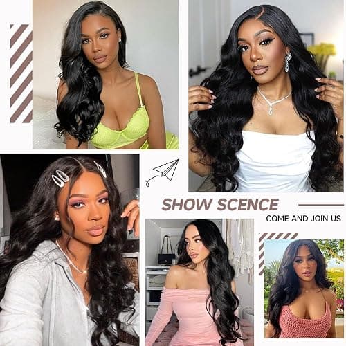 GBUN 24 Inch 13x6 HD Lace Front Wigs Human Hair Body Wave Lace Front Wigs Human Hair Pre Plucked 200% Density Transparent Lace Frontal Wigs Human Hair Lace Front Wigs Baby Hair Wig for Women - 24 Inch - 13x6 Lace Front Wigs Human Hair thumbnail 3