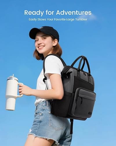LOVEVOOK Laptop Backpack for Women, 17 Inch Travel Backpack for Work College Business, Water Resistant Teacher Nurse Bag with Large Capacity, School Bookbag Bags Cute Daypack for Woman Girls thumbnail 5