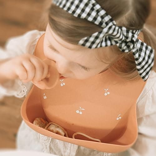 Moonkie Silicone Baby Bibs Set of 3, BPA Free Waterproof Baby Bibs for Eating, Adjustable Silicone Bibs for Babies 6-12 Months, Toddler Bibs with Pocket Food Catcher (Pink/Pastel Yellow/Soft Pink) thumbnail 5