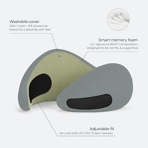 Ostrichpillow Go Neck Pillow, Travel Pillows for Airplanes, Premium Memory Foam Travel Pillow, 360º Ergonomic Design, Asymmetrical Sides, Travel Bag Included, Washable Modal Cover thumbnail 5