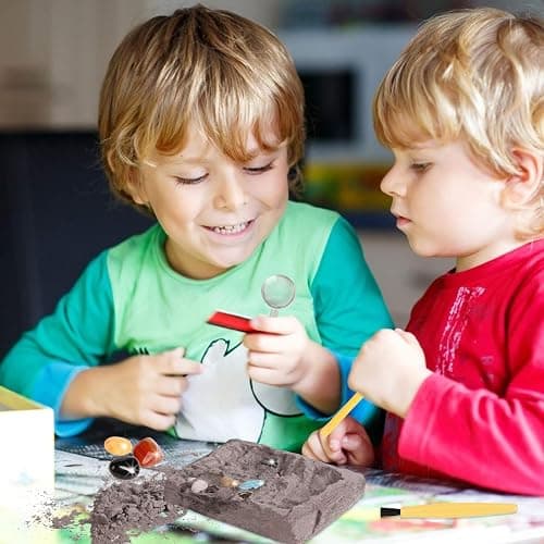 Gemstone Dig Kit, 16 Real Gem Stones and Crystals Excavation Kit, STEM Educational Toys Science Kit for Kids 5-7 8-12,Christmas Stocking Stuffers Gifts for Boys Girls thumbnail 2