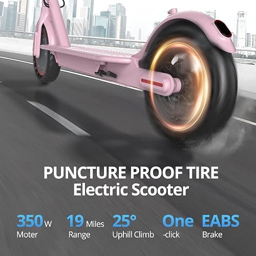 Roinside Electric Scooter- 8.5"/10''/14'' Tires, Up to 19/22MPH, 350W/500W Motor, Max 12/16/21/23/27/62Miles Long-Range Foldable Escooter for Adults Adults Scooter with Double Braking System, App thumbnail 6