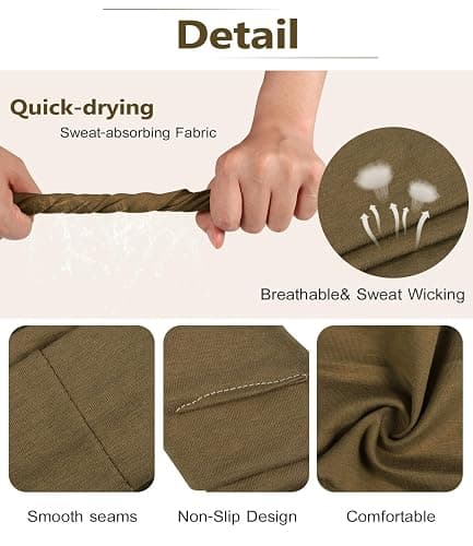 Ztomine Headbands for Women, 8pcs Stretchy Non Slip Soft Cotton Cloth Hair Bands for Sports, Workout, Yoga and Running thumbnail 5