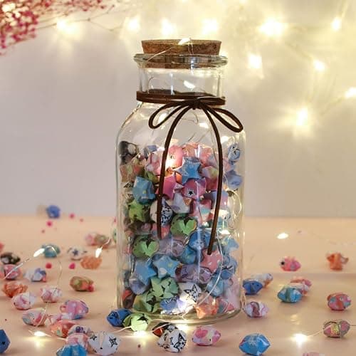 2240 Sheets Origami Star Paper Strips with 4 Different Designs of Cute Cartoon Origami for DIY Handcrafts thumbnail 2