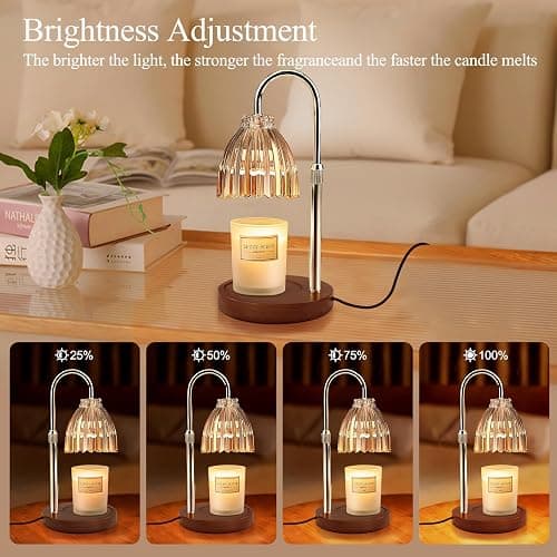 YudouTech Candle Warmer Lamp, Adjustable Height Electric Candle Warmer Light with Timer and Dimmer Stylish Design for New Home Office Modern Décor Gifts thumbnail 4
