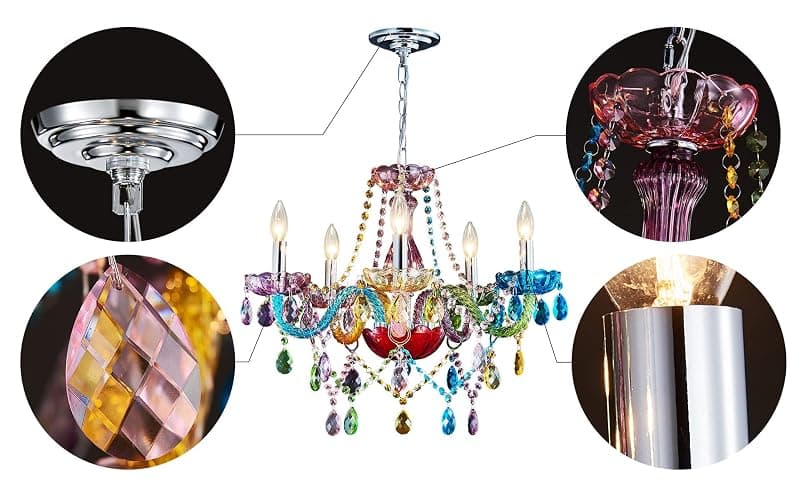 Saint Mossi Modern Colorful K9 Crystal Chandelier thumbnail 3