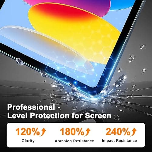 avakot 2 Pack Tempered Glass Screen Protector for iPad 11th A16 &10th Gen | Clear Ultra Touch Sensitive Film, Case Friendly Design, Fits iPad 11th Gen 2025 & iPad 10th Gen 2022 thumbnail 3