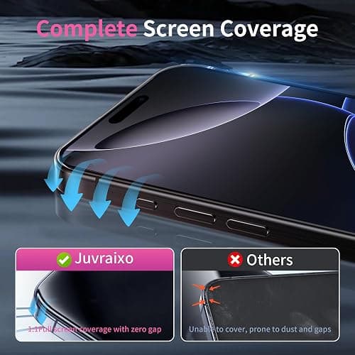 Juvraixo for iPhone 16 Plus Privacy Screen Protector 6.7 inch Gradient Colorful 16Plus Tempered Glass 28° Anti-Spy Private Anti Blue Light Full Coverage Anti-Scratch HD Easy Installation Frame 2 thumbnail 5