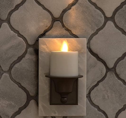 Luminara Flameless Candle Nightlight w/Dusk to Dawn Light Dark Auto Sensor, Bronze Plugin Night LED Light w/Patented Real-Flame Effect Technology, Safe for Kids & Pets thumbnail 7