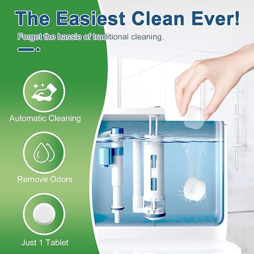 Msvvko Toilet Bowl Cleaner Tablets - 30 Pack Automatic Cleaners with Bleach, Slow-Releasing Toilet Tank Cleaners for Deodorizing & Descaling, Household Toilet Cleaners against Tough Stains thumbnail 2