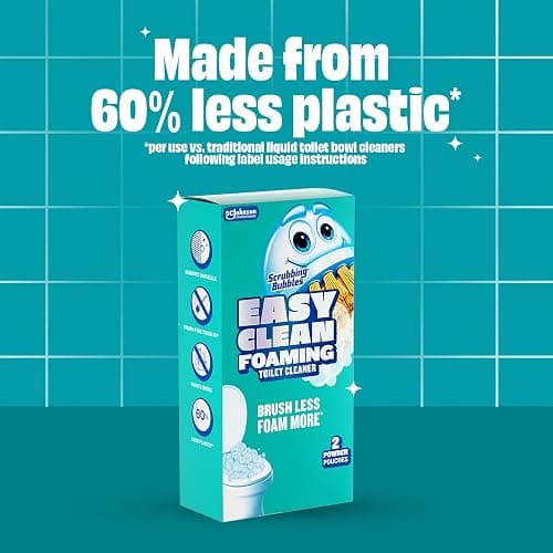 Scrubbing Bubbles Easy Clean Foaming Toilet Bowl Cleaner, Easy Drop In Powder Pouches, 100g (2 Pouches) thumbnail 6