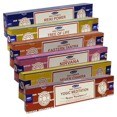Satya Incense Sticks Variety Pack #6 and Incense Stick Holder Bundle with 6 Spiritual Fragrances thumbnail 3