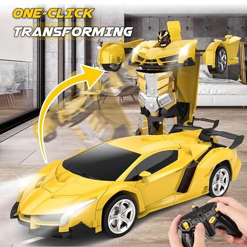 Britik Transform Remote Control Car Toy for Kids 4 5 6 7 8, Remote Control Car for Boys 4-7, Transform Cars for Boys 4-6, Toy Car 5 Year Old Boy, Toys for 3 4 5 6 7 8 9 10 11 12 Years Old Boy thumbnail 4