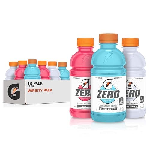 Gatorade G Zero Sports Drink, Glacier Freeze, Glacier Cherry, Berry Variety Pack, 12 Fl Oz (Pack of 18) - Image 1