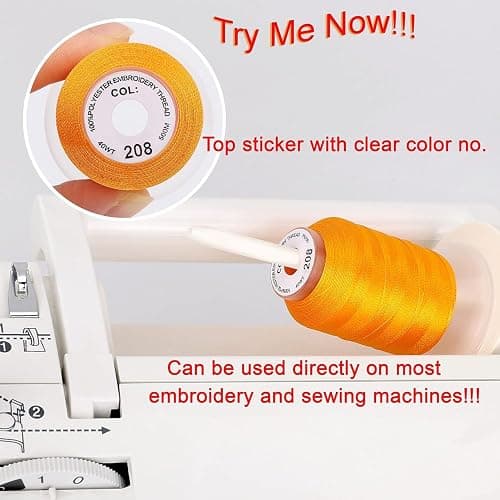 40 Spools Polyester Machine Embroidery Thread Kit 500M Colors Compatible with Brother Colors thumbnail 4