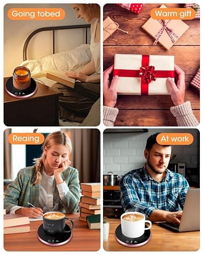 MQUPIN Mug Warmer for Desk Coffee Mug Warmer Auto Shut Off Cup Warmer for Coffee with 2 Temperature Settings(113°F/131°F), Mug Warmer for Tea, 9 Timer Settings Electric Beverage Warmer thumbnail 7