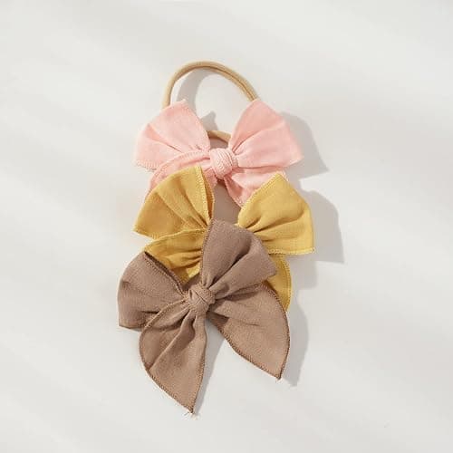 Niceye Baby Girl Bows and Headbands, Stretchy Nylon Hairbands Hair Bows for Newborns, Infants, Toddlers - Handmade Baby Hair Accessories for Girls thumbnail 6